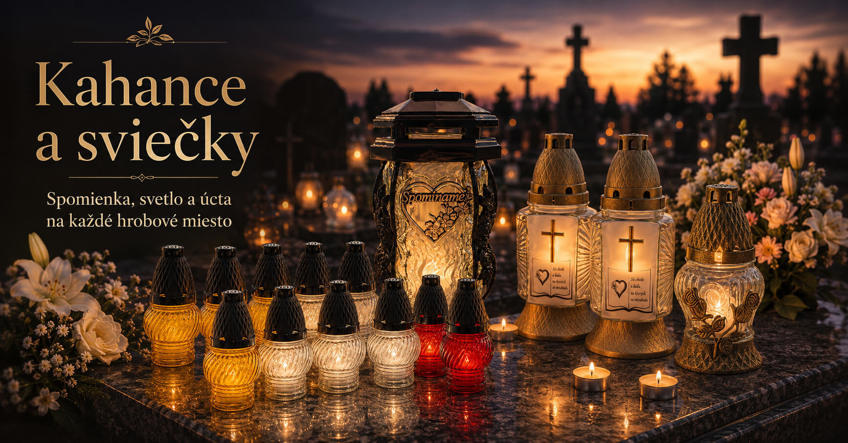 Kahance a sviečky na hroby