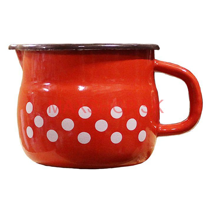 Smaltovaný hrnček s výlevkou 1,5 L