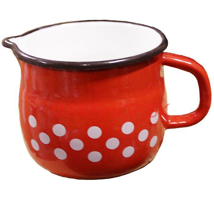 Smaltovaný hrnček s výlevkou 1,5 L