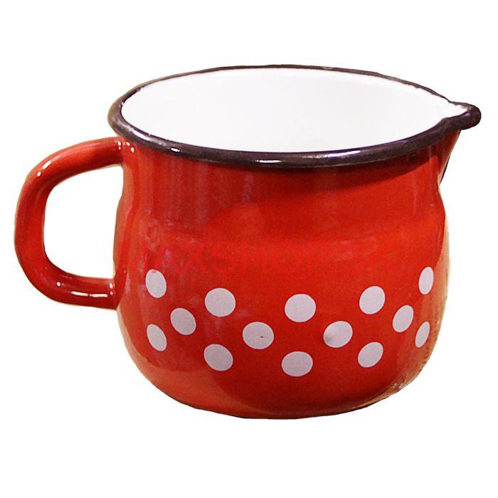 Smaltovaný hrnček s výlevkou 1,5 L