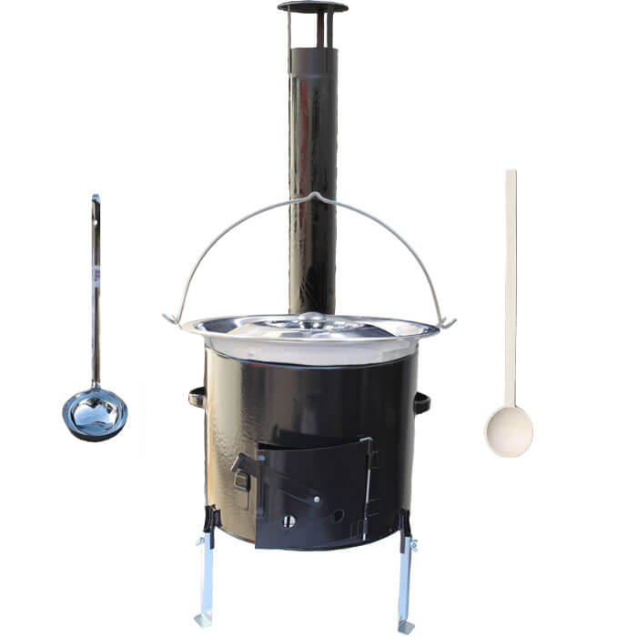 Kotlíkový gulášový set + antikorový kotlík 30 L (1,2 mm) Smalt Party