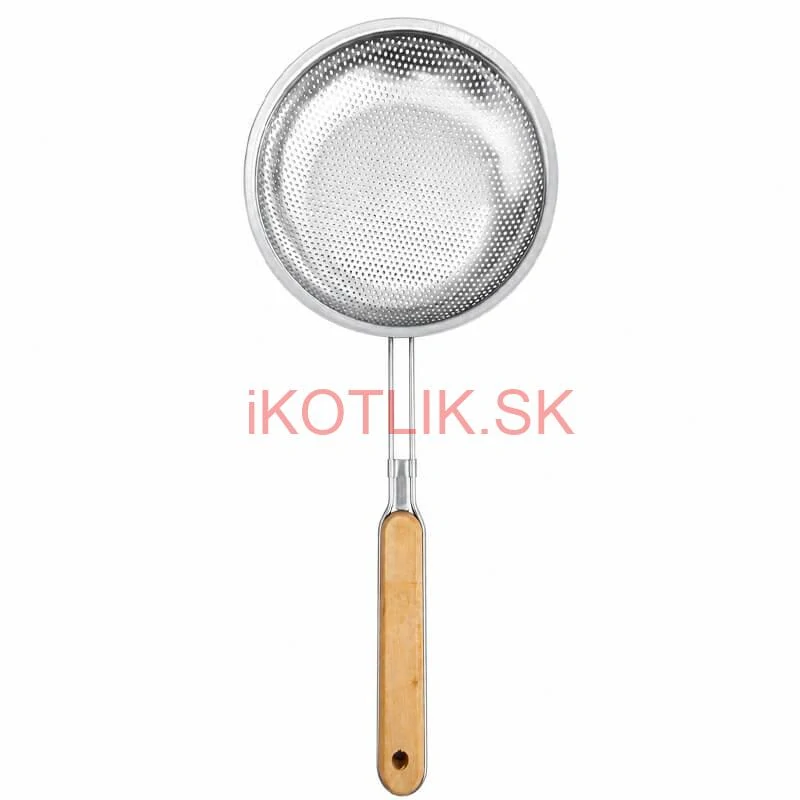 Hliníkové sitko 16 cm s drevenou rúčkou