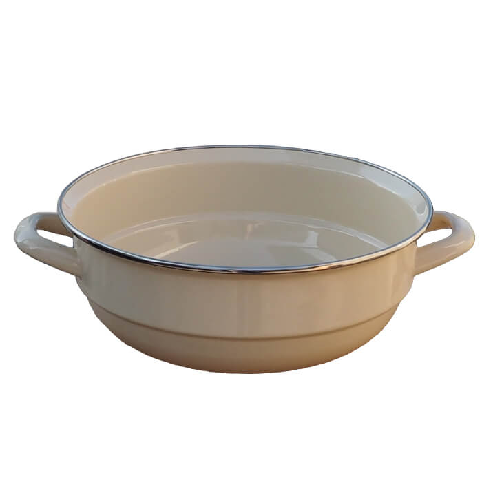 Smaltovaná misa 24 cm bežová