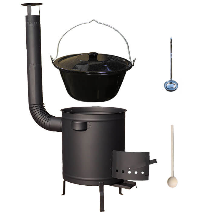 Smaltovaný kotlík 20 L (1,2 mm) + hrubostenná (1,5 mm) a žiaruvzdorná kotlina 42 PLUS 600