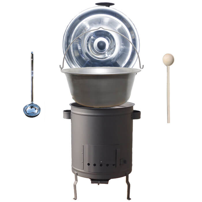 Nerezový kotlík 20 L (1,5 mm) + hrubostenná (1,5 mm) a žiaruvzdorná kotlina 42 PLUS 600