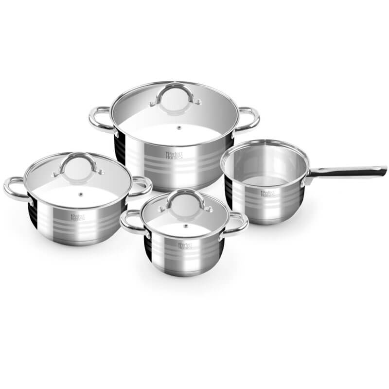 Nerezové hrnce 4 ks