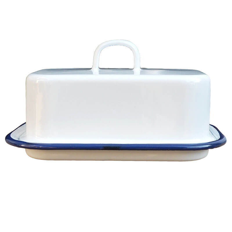 Smaltovaná maselnička - biela