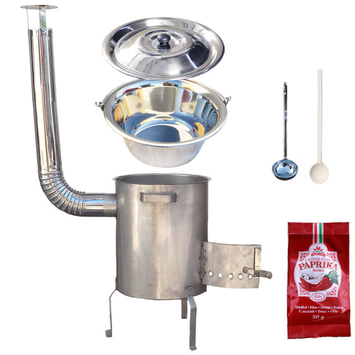 Nerezový kotlík 20 L (1,2 mm) INOX + nerezová kotlina (1,5 mm) 42 cm STRONG EXCLUSIVE