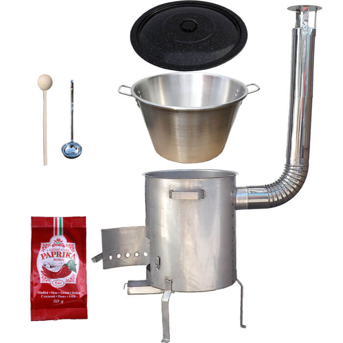 Nerezový kotol 40 L (1,2 mm) + nerezová kotlina (1,5 mm) 45 cm STRONG EXCLUSIVE