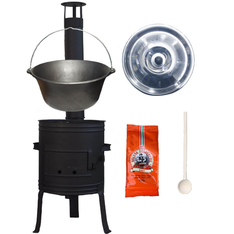 Liatinový kotlík 10,8 L + kotlina 33 cm (1 mm) + žiaruvzdorná farba Plus 700