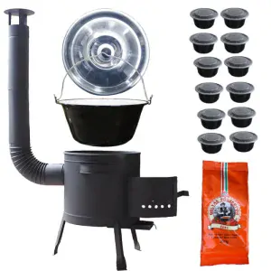 Smaltovaný kotlík 22 L (1,2 mm) + hrubostenná (1,5 mm) žiaruvzdorná kotlina BALKY STRONG 42 PLUS 600 + misky 12 ks + paprikové korenie na guláš 100 g