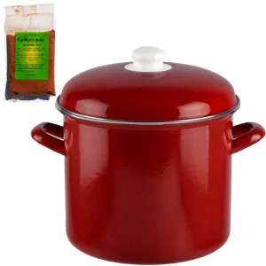 Smaltovaný hrniec s pokrievkou 2 L červený + pikantná zmes korenia 50 g Kotlíkový guláš