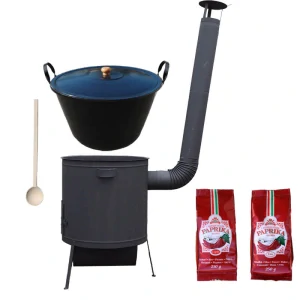 Smaltovaný kotol 60 L na zabíjačku + žiaruvzdorná kotlina 53 PLUS 600 4 MM + sladká a štipľavá paprika + vareška