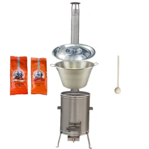 Nerezový kotol 40 L + nerezová kotlina 45 cm LUX + paprikové korenie na guláš