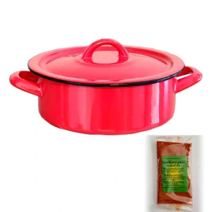 Smaltovaný kastról s pokrievkou COMBI 1 l + korenie na kotlíkový guláš 50 g