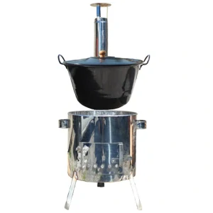 Smaltovaný kotol 70 L + nerezová kotlina 53 cm LUSTRO