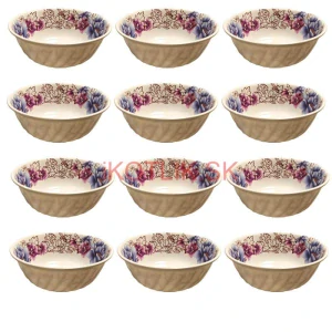 Plastová miska s kvetinovým vzorom (750 ml) – teraz v sade 12 kusov!