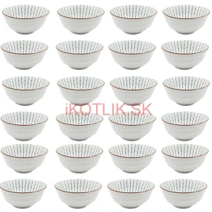 Sada 24 ks veľkých keramických misiek na guláš a polievky, 1 liter