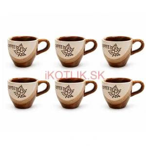 Súprava keramických pohárov na kávu 100 ml 6 ks