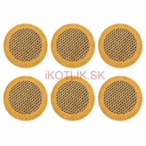 Prírodné podložky pod tanier so strapcami 37 cm, 6 ks