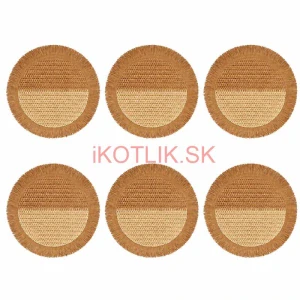 Prírodné podložky pod tanier so strapcami 37 cm, 6 ks