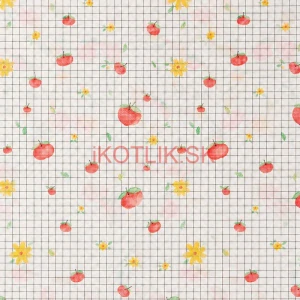 Umývateľný obrus Jablká a kvety 137 × 183 cm