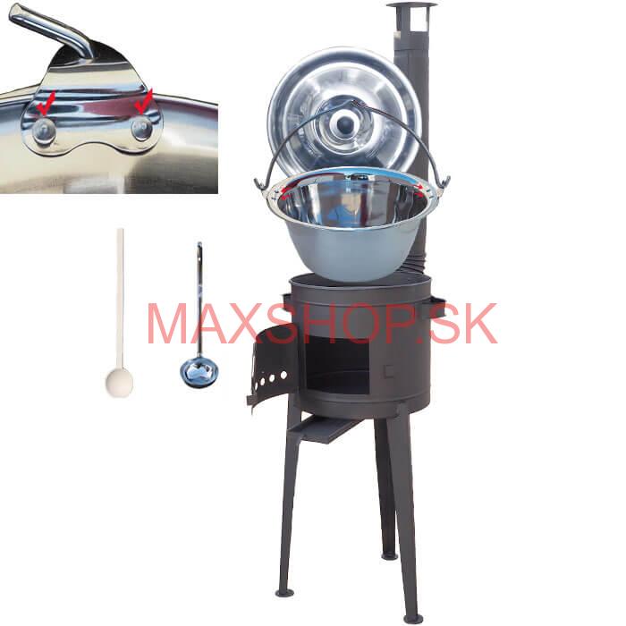 Kotlíkový gulášový set 36 PLUS 600 + nerezový kotlík 15 L (0,8 mm)