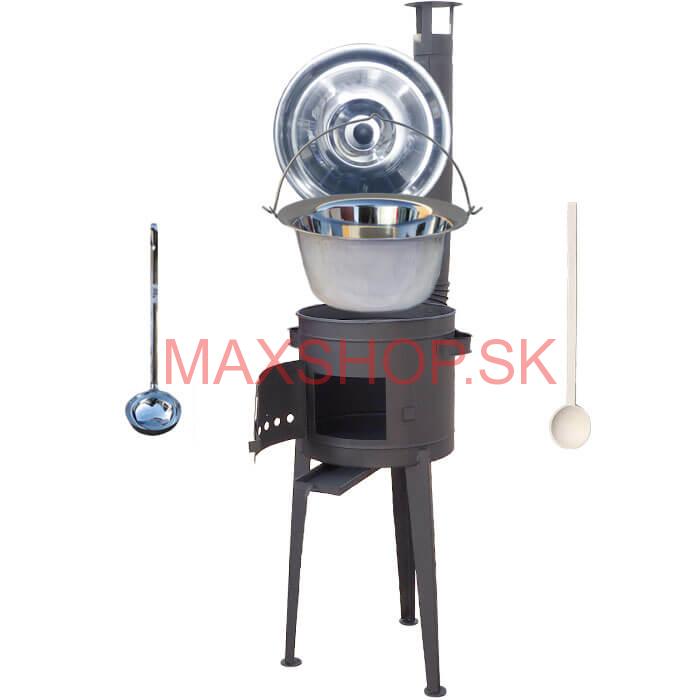 Kotlíkový gulášový set 36 PLUS 600 + nerezový kotlík 15 L (1,2 mm)