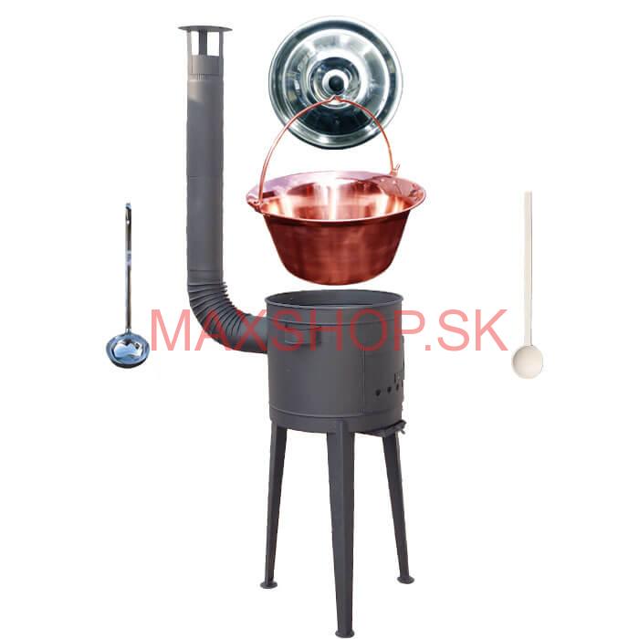Kotlíkový gulášový set 42 PLUS 600 + medený kotlík 20 L (1,2 mm)