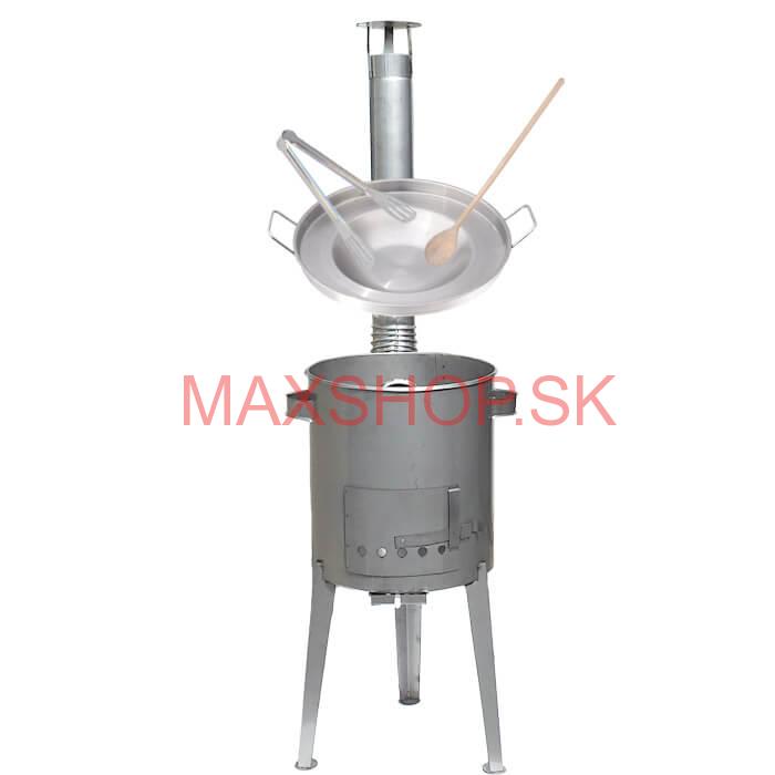 Nerezová panvica na grilovanie + nerezová kotlina 36 cm