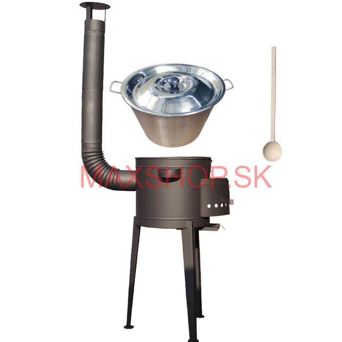 Nerezový kotol 40 L + vysoká kotlina 45 PLUS 600 (žiaruvzdorná farba)