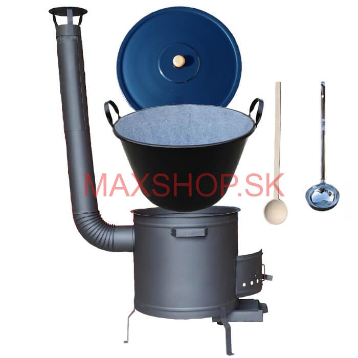 Smaltovaný kotol 80 L + žiaruvzdorná kotlina 60 cm PLUS 600