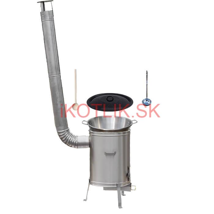 Nerezový kotol 40 L (1,2 mm) + nerezová kotlina 45 cm + vareška LUX