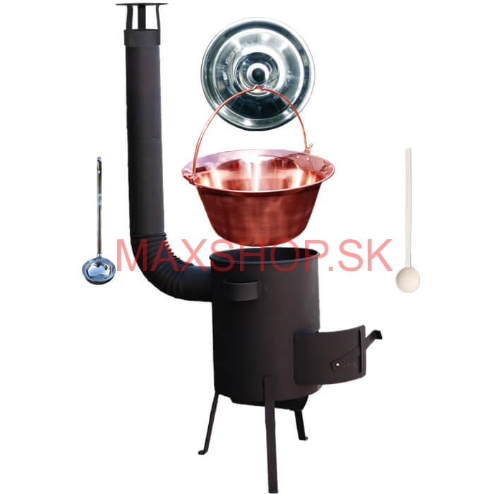 Medený kotlík 20 L (1,2 mm) + žiaruvzdorná kotlina 42 PLUS 600 4 MM