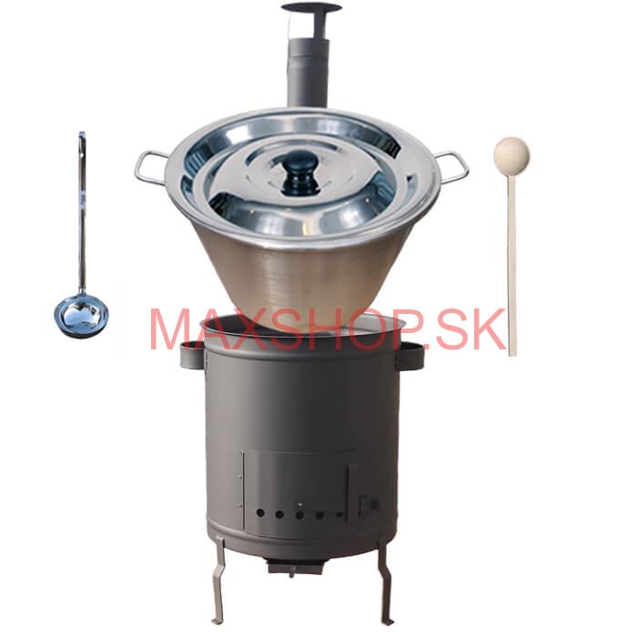 Nerezový kotol 40 L (1,2 mm) + hrubostenná (1,5 mm) a žiaruvzdorná kotlina 45 PLUS 600