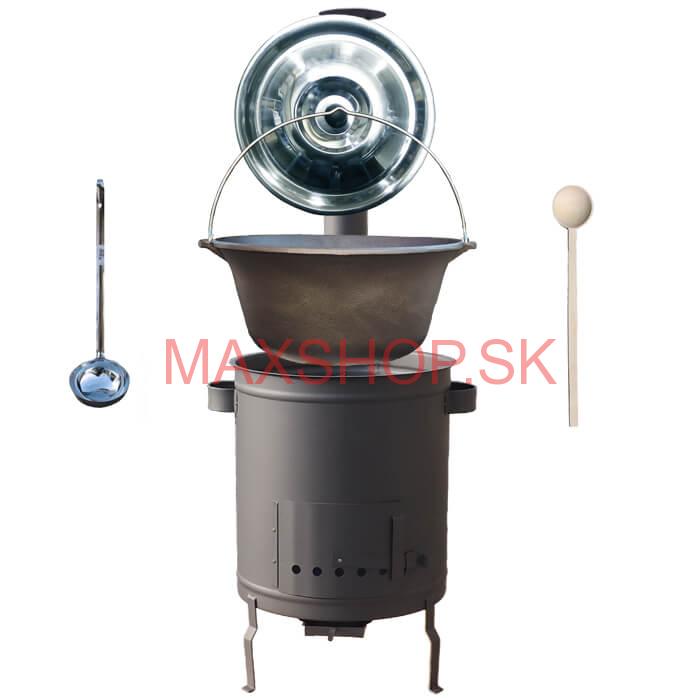 Liatinový kotlík 22 L + hrubostenná (1,5 mm) a žiaruvzdorná kotlina 45 PLUS 600