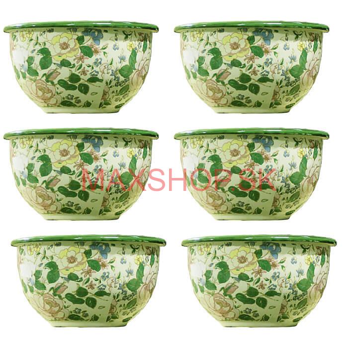 Súprava smaltovaných misiek 13 cm 6 ks DECOR