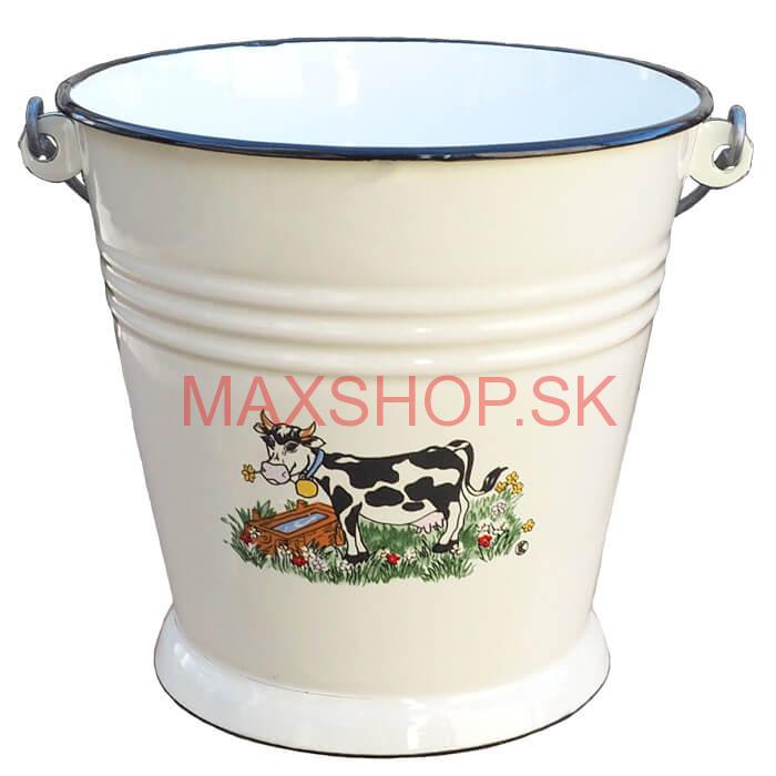 Smaltované vedro 5 L DECOR Kravička