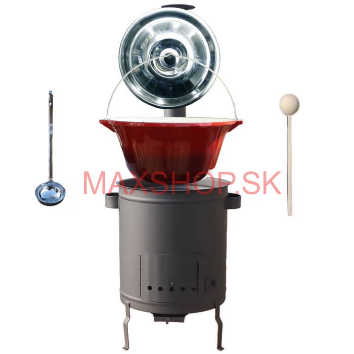 Liatinový kotlík 16 L + hrubostenná (1,5 mm) žiaruvzdorná kotlina 36 PLUS 600