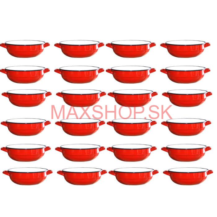 Súprava smaltovaných selských misiek 16 cm 24 ks