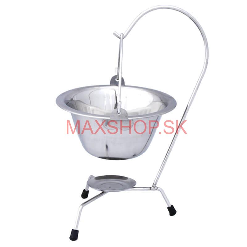 Servírovací kotlík na guláš nerezový 0,8 l + stojan