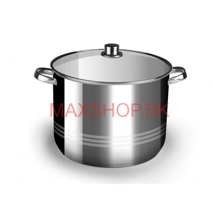 Nerezový hrniec 16 L + sklenená pokrievka