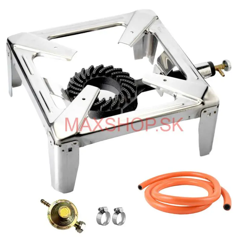 Plynový horák - varič 3,5 kW PB INOX + pripojovacie príslušenstvo