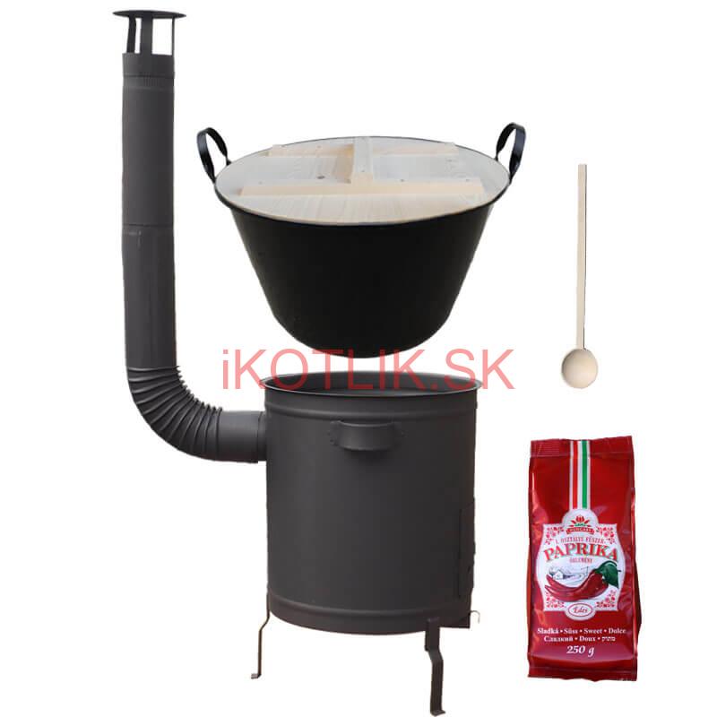 Smaltovaný kotol 100 L + hrubostenná kotlina 60 cm (1,5 mm) STRONG PLUS 600 + sladká paprika 250 g