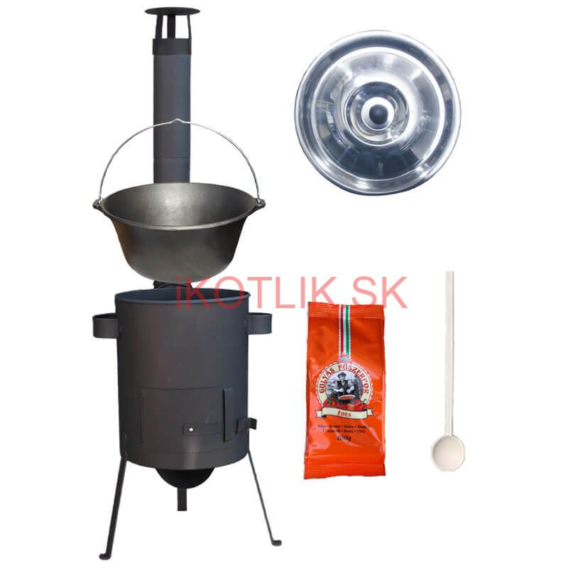 Liatinový kotlík 16 L + žiaruvzdorná kotlina 36 PLUS 600 4 MM