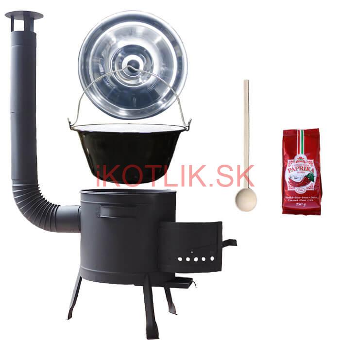 Smaltovaný kotlík 22 L (1,2 mm) + hrubostenná (1,5 mm) žiaruvzdorná kotlina BALKY STRONG 42 PLUS 600