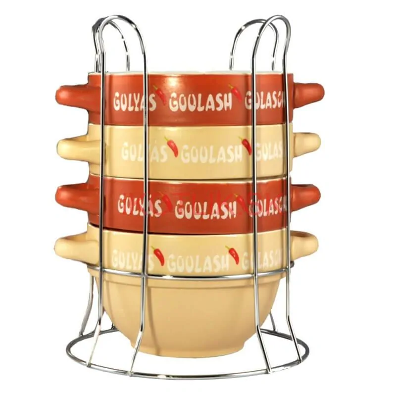 Keramické misky na servírovanie gulášu 0,75 l, 4 ks