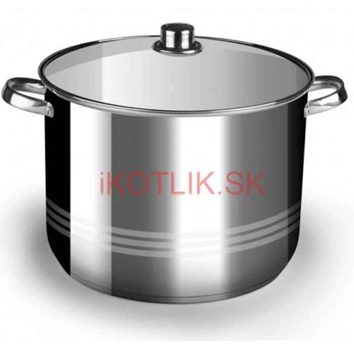 Nerezový hrniec 9 L + sklenená pokrievka