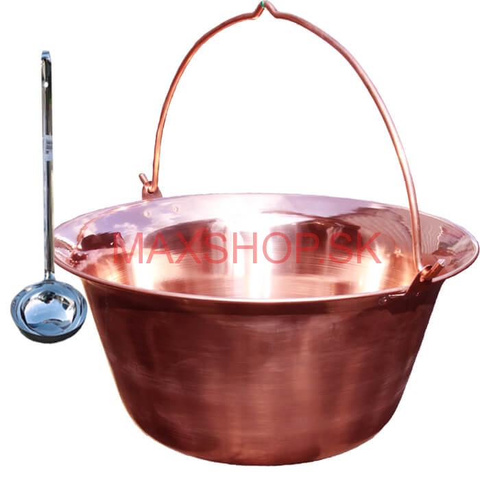 Medený kotlík 14 L + antikórová naberačka