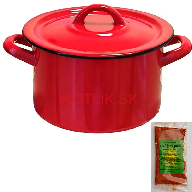 Smaltovaný hrniec s pokrievkou COMBI 15 l + korenie na kotlíkový guláš 50 g